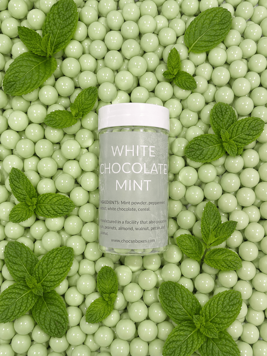 White Chocolate Mint Dragees
