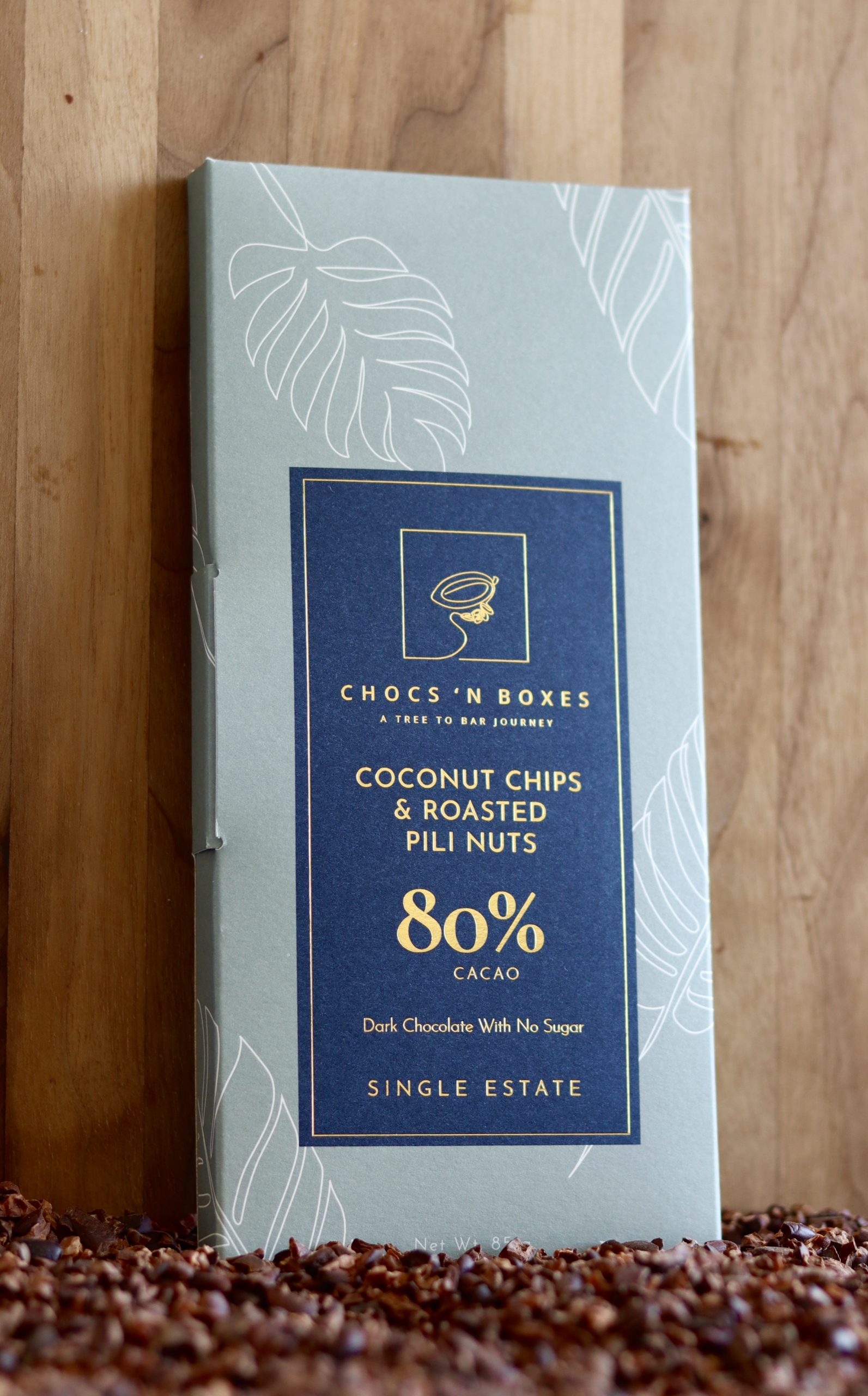80% Dark Chocolate with Coconut Chips and Pili Nut (KETO/Diabetic-friendly)